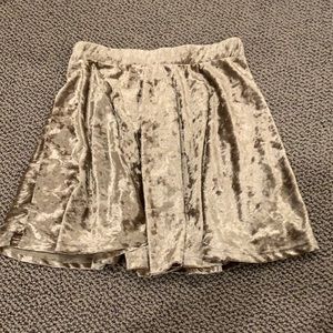 Champagne velvet skirt